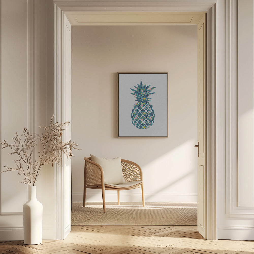Blaugrüne Ananas | Poster - Kunstdruck