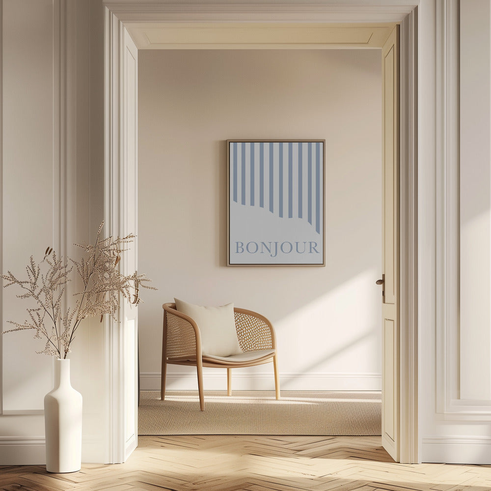 Bonjour Streifen | Poster