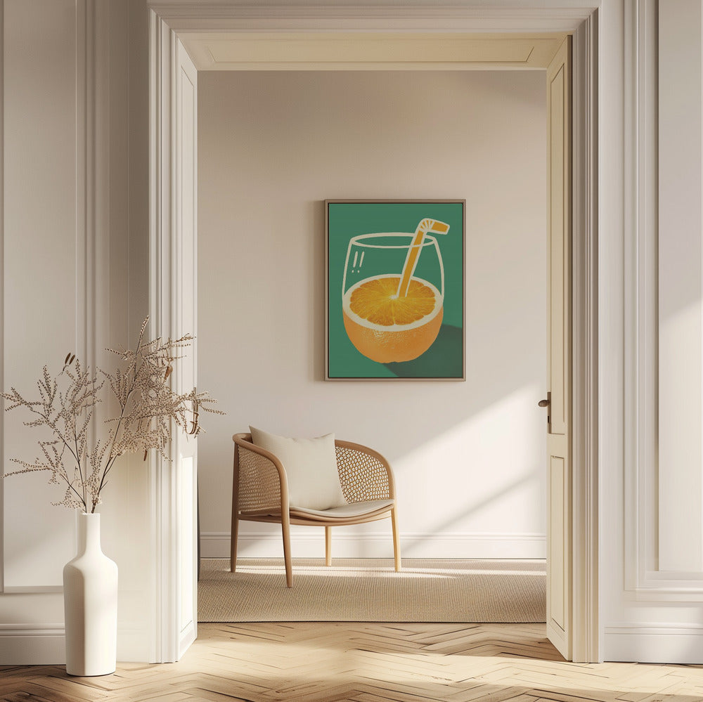 Vibrant Orange Cleverly Illustrated | Poster
