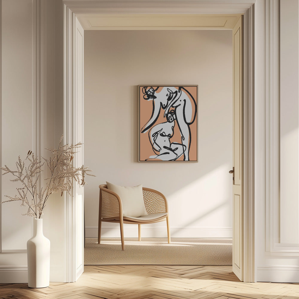 De kvinnliga dansarna (Peach) | Poster