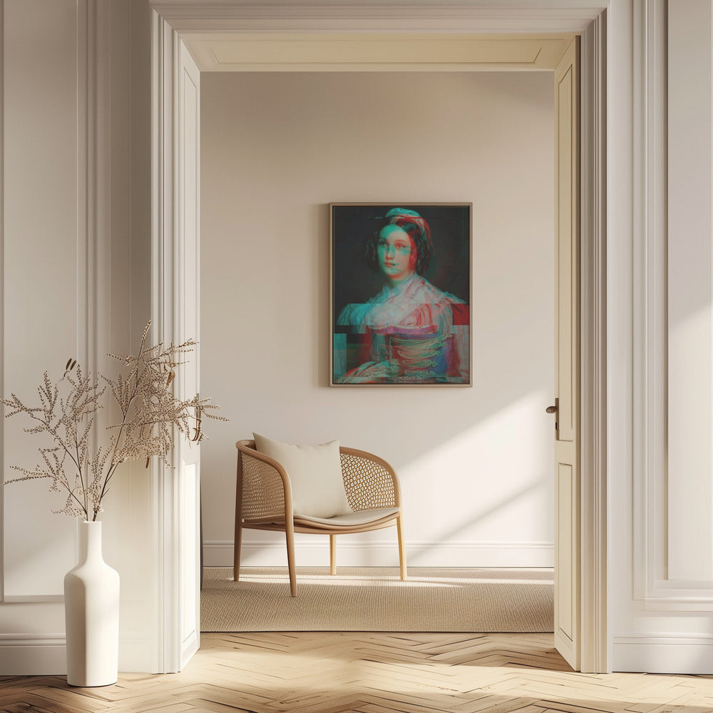 Glitched Portrait einer Frau | Poster