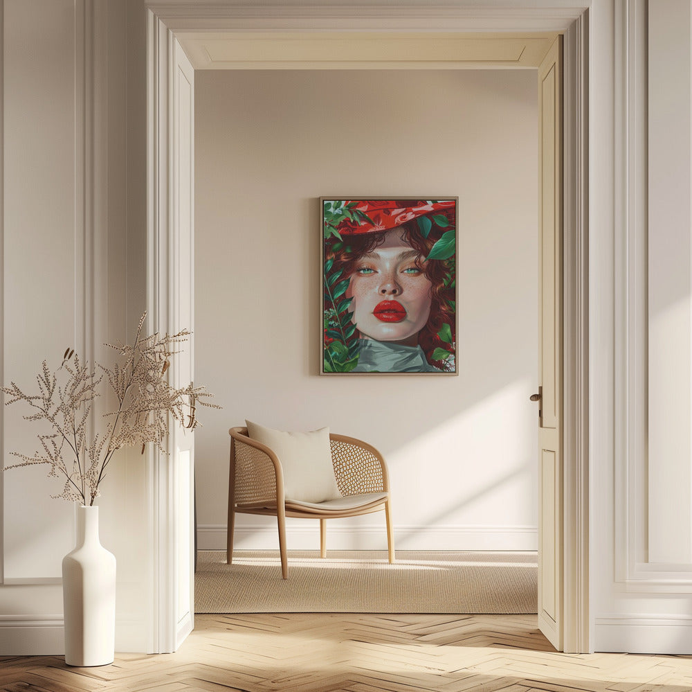Porträt einer Frau mit grünen Augen | Poster