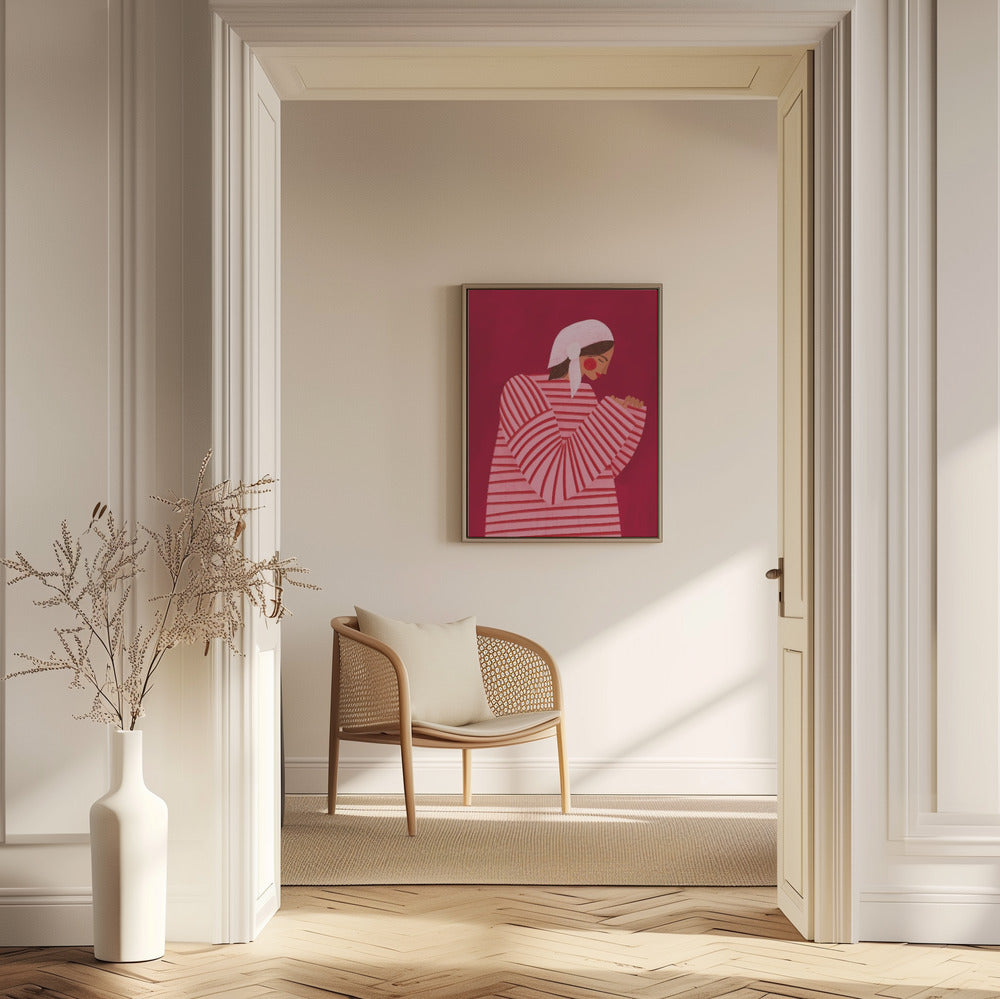 The Woman With the Red Stripes | Poster