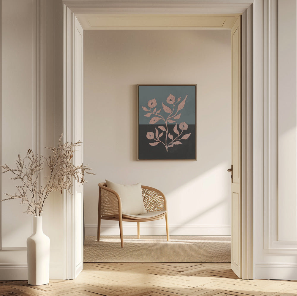 Blush Flora Contrast | Poster