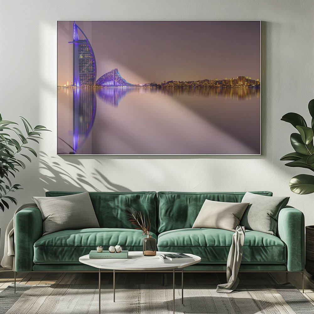 Reflexionen im Burj Al Arab | Leinwand-Bilder