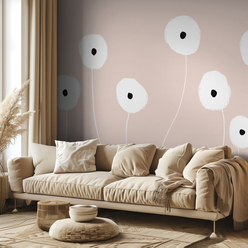 Scandi Flowers No 1 | Wallpaper