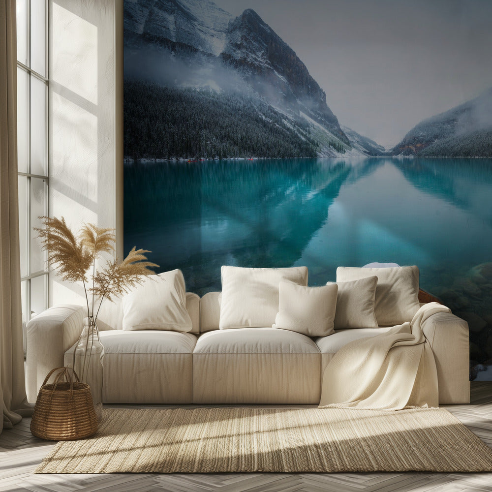Foggy Lake Louise | Wallpaper