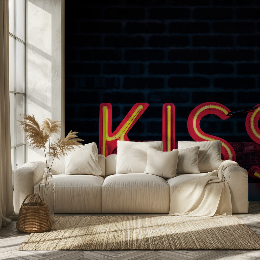 Kiss in Neon | Wallpaper