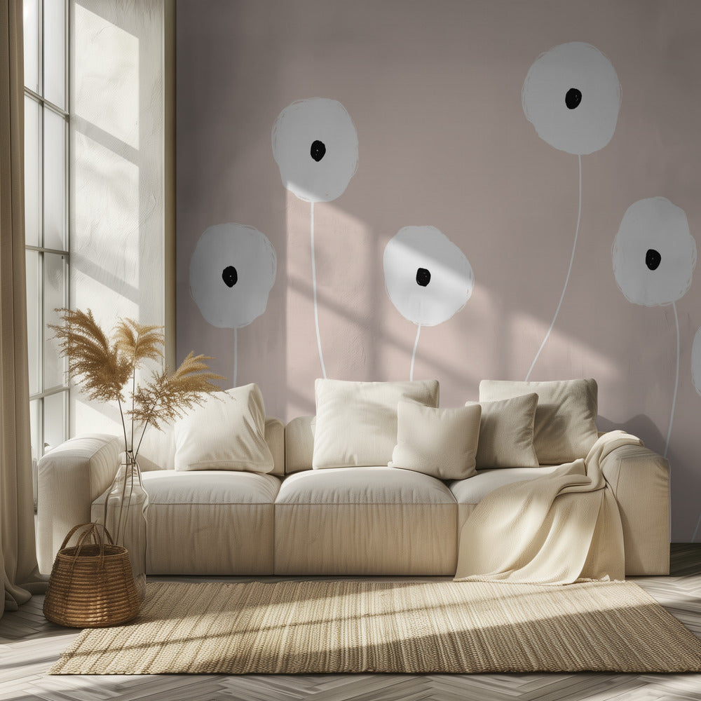Scandi Flowers No 1 | Wallpaper