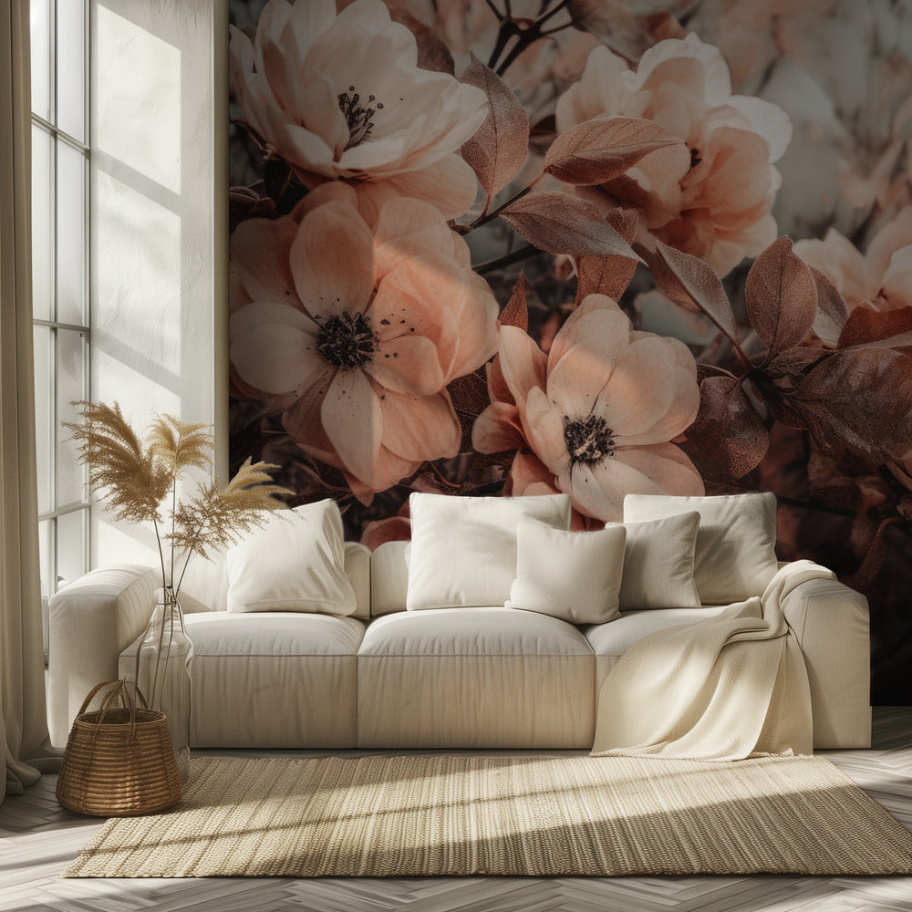 Coral Wild Peony | Wallpaper