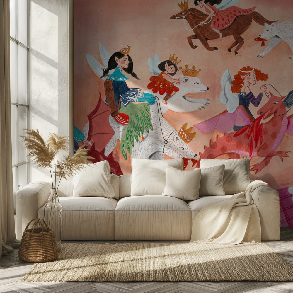 Fairy, bears and dragons dreams | Wallpaper