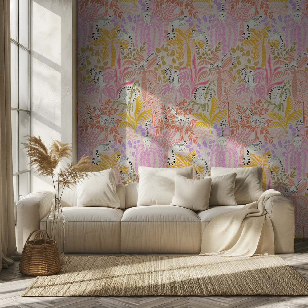 Jungle adventure sunny day pattern | Wallpaper