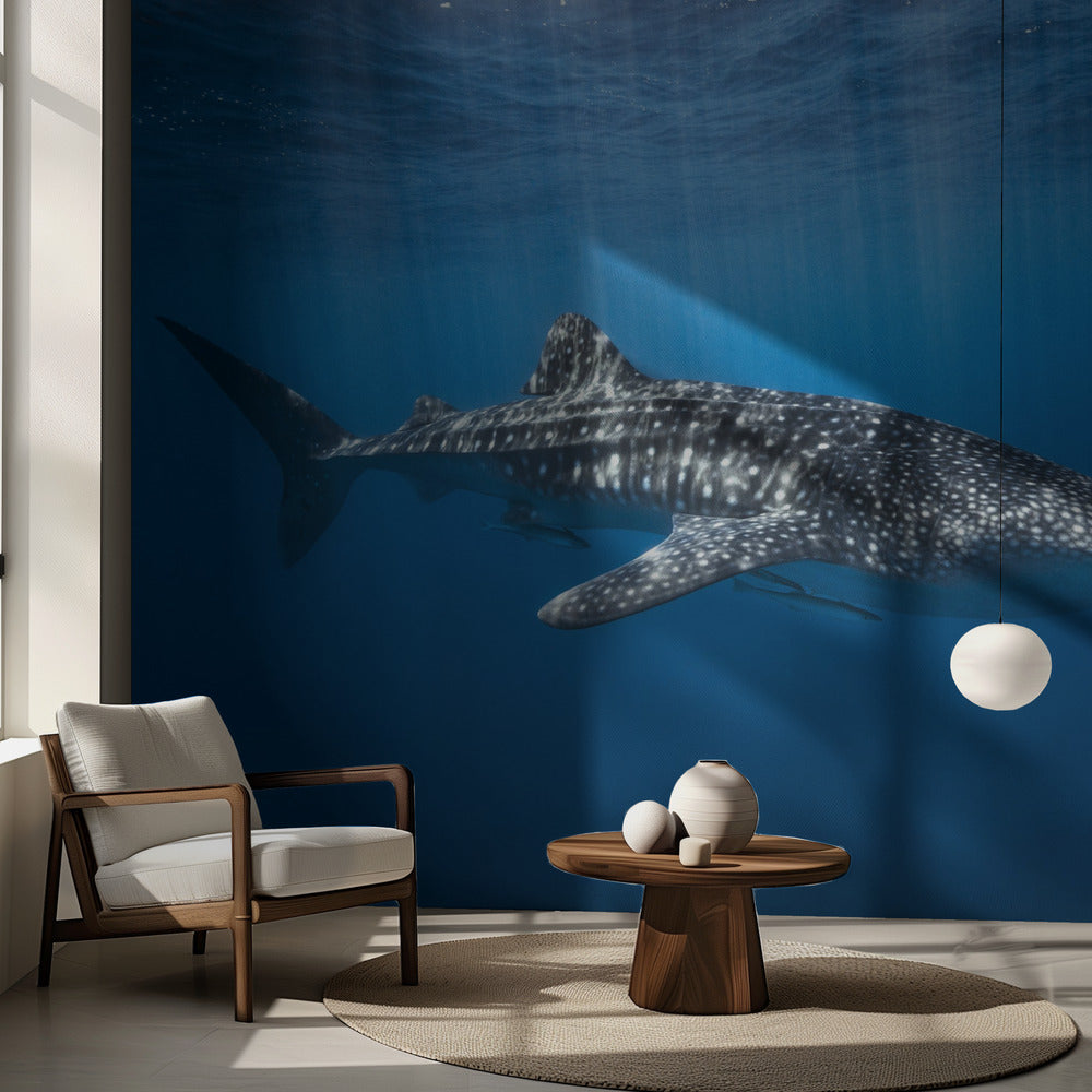 Whale shark in the blue | Wallpaper