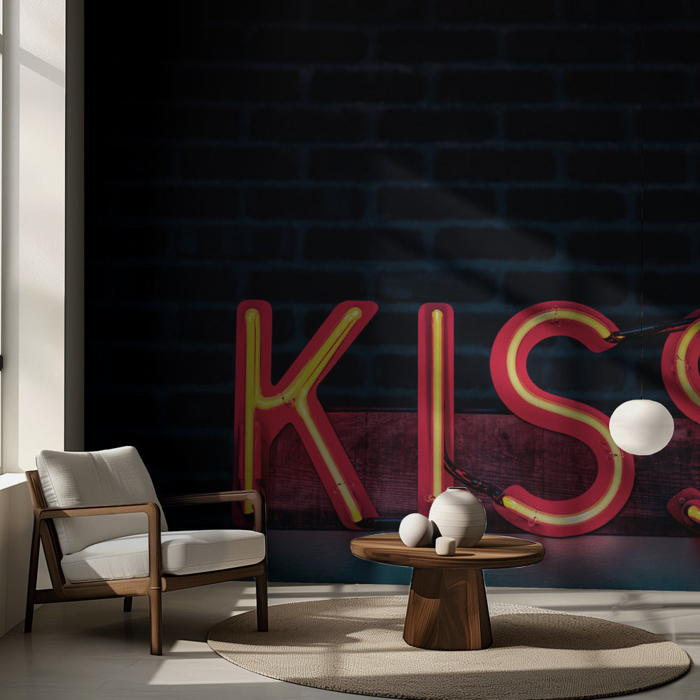 Kiss in Neon | Wallpaper