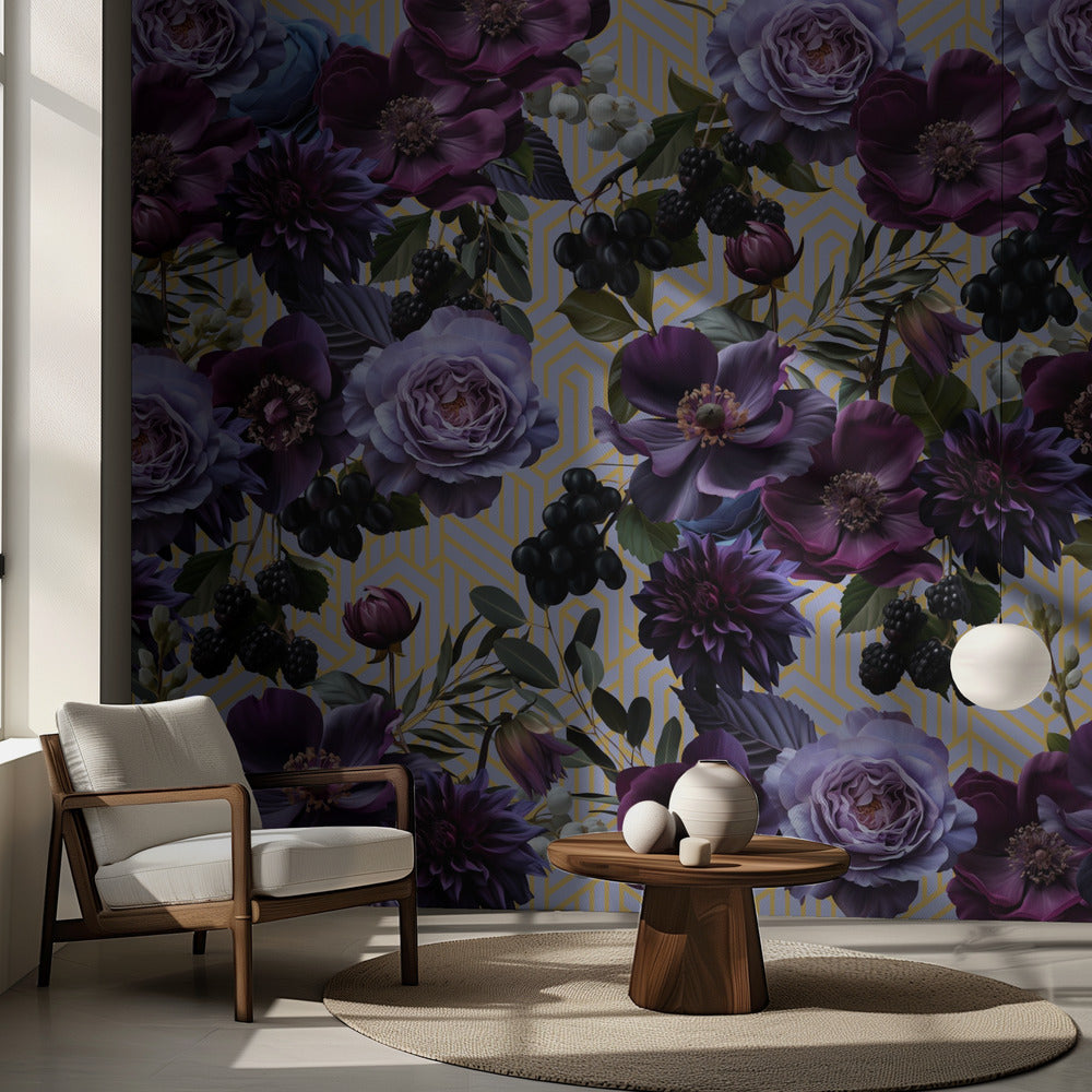 Gothic_Gold Lilac Art | Wallpaper