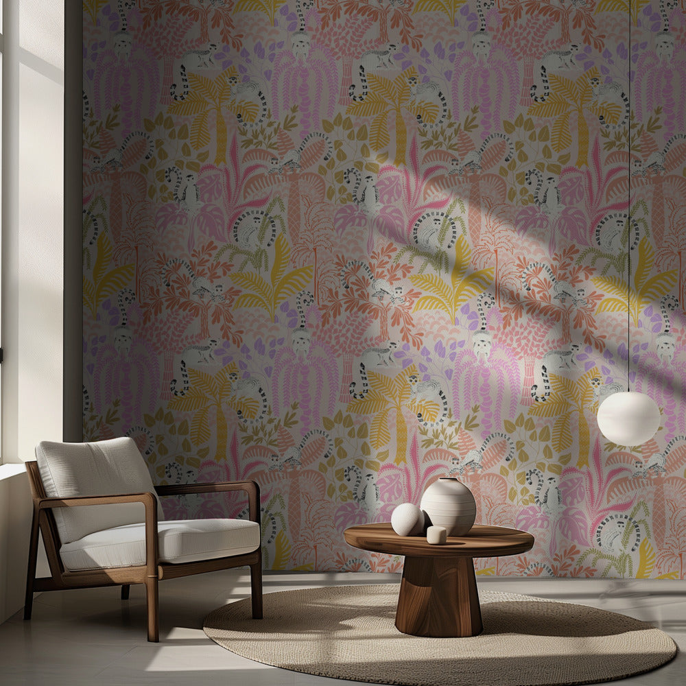 Jungle adventure sunny day pattern | Wallpaper