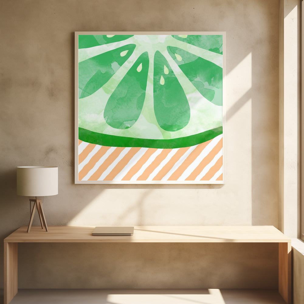 Limetten-Abstrakt | Poster - Kunstdruck
