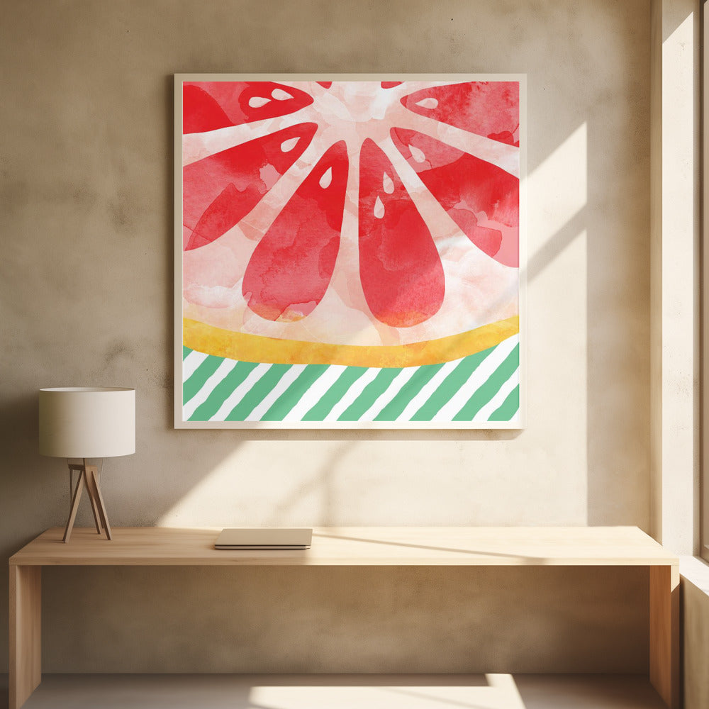 Rote Grapefruit | Poster - Kunstdruck