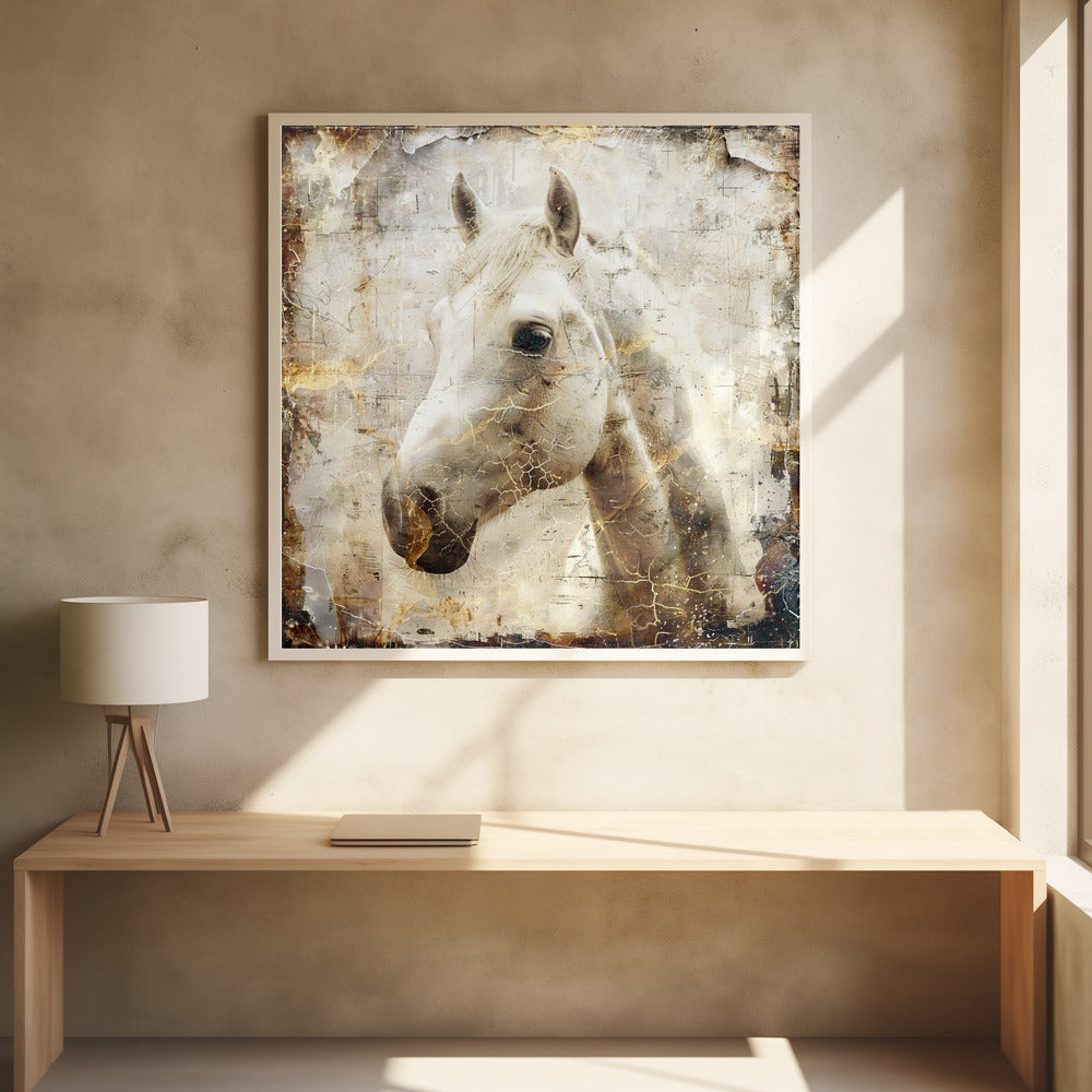 Pferd Vintage Kunst Illustration 02 | Poster