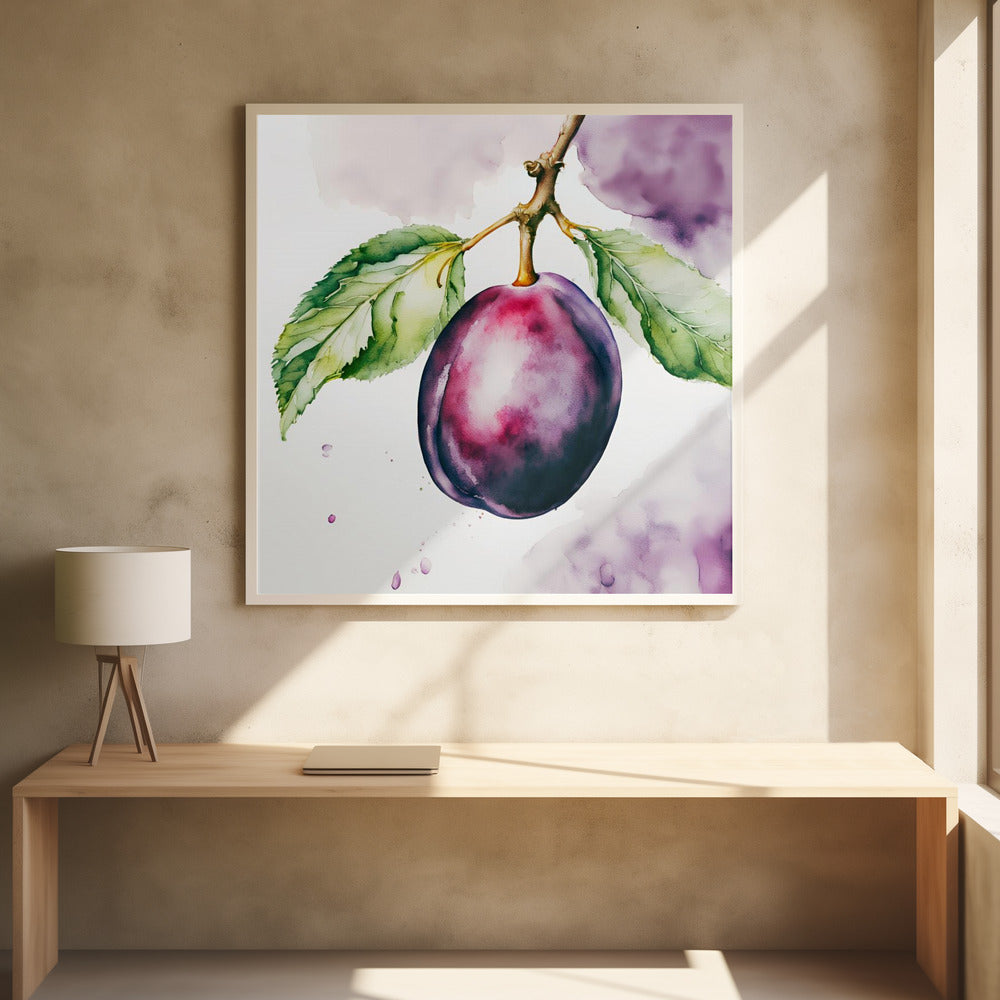 Prune, aquarelle, encre | Posters - Affiche Artistique