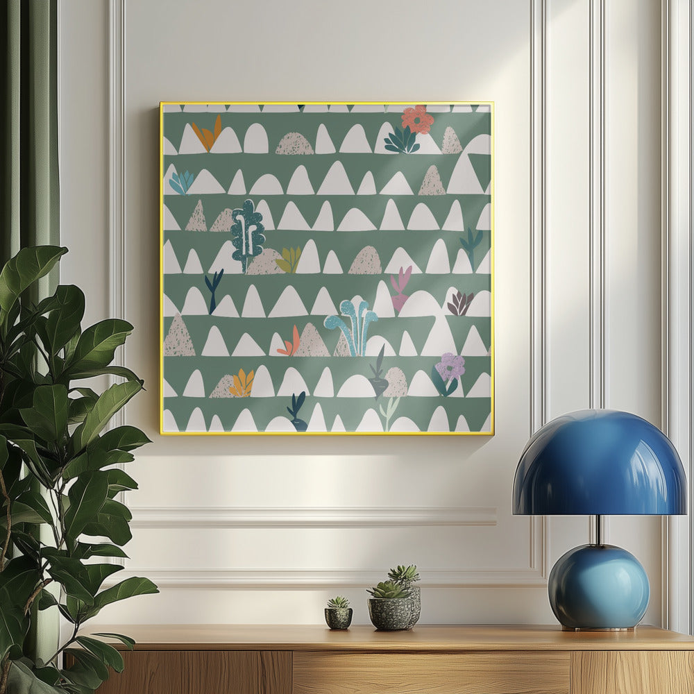 Farmland abstract sage green | Poster