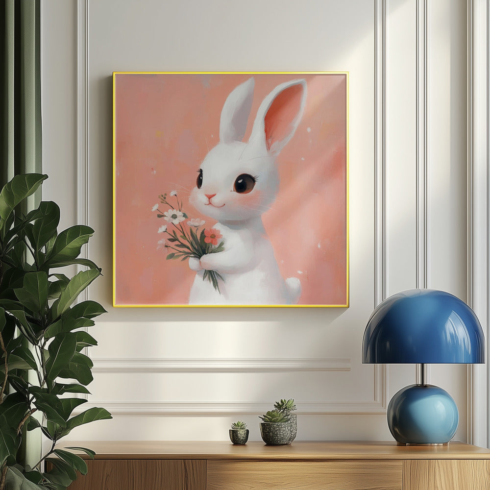 Hasenstrauß-Glückseligkeit | Poster