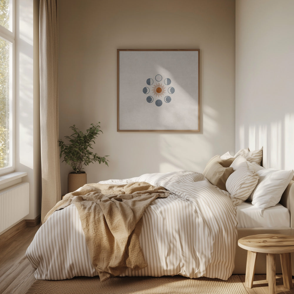 Bej Mond und Sonne für Fälle | Poster