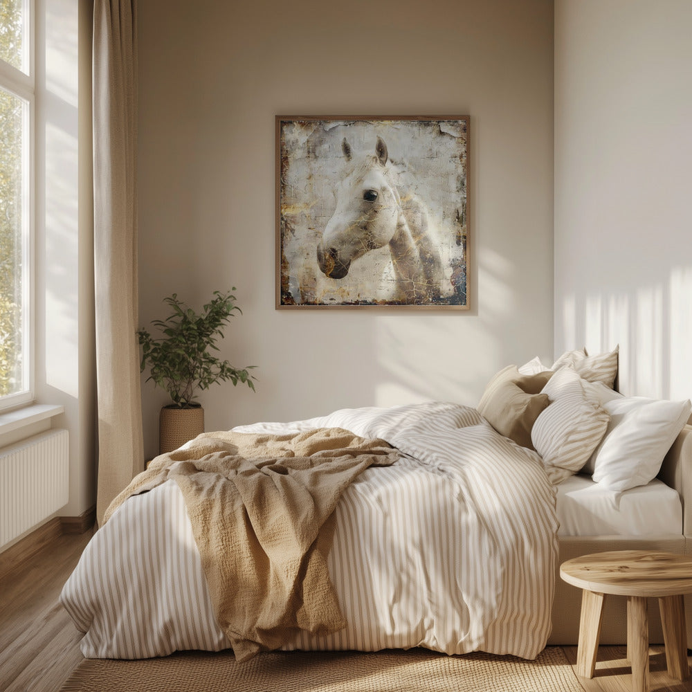 Pferd Vintage Kunst Illustration 02 | Poster