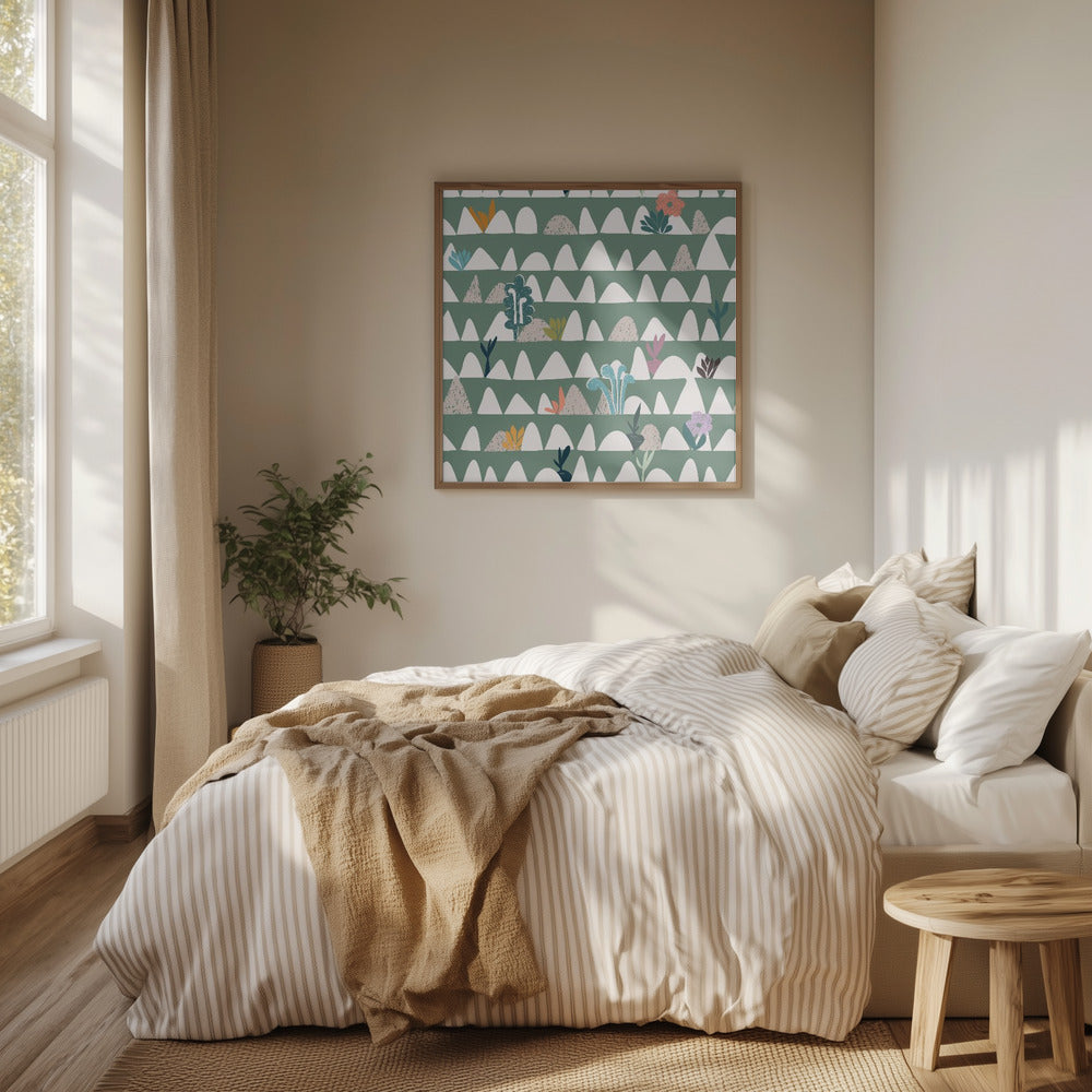 Farmland abstract sage green | Poster
