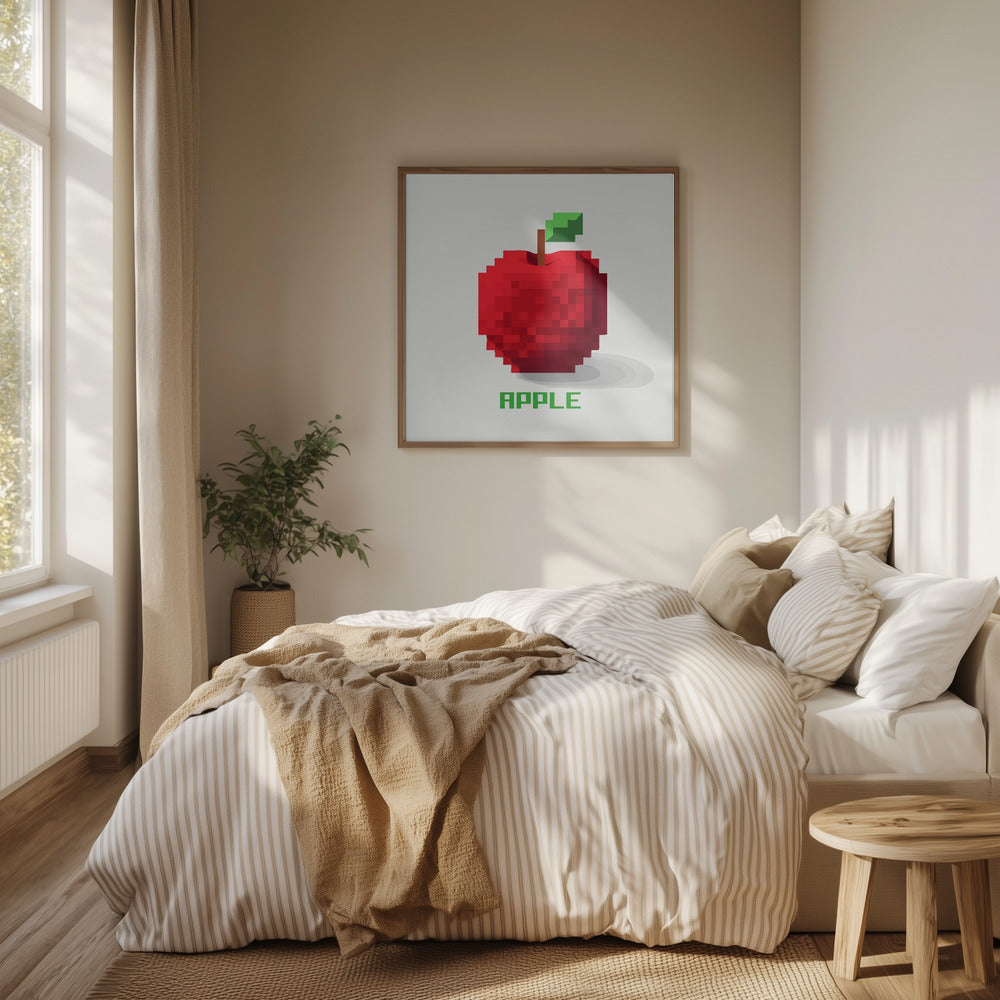 Pixel Fruit Apple | Poster