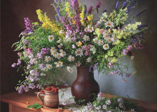 Still life with wildflowers and berries | Poster