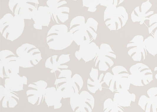 Monstera Leaves White | Wallpaper