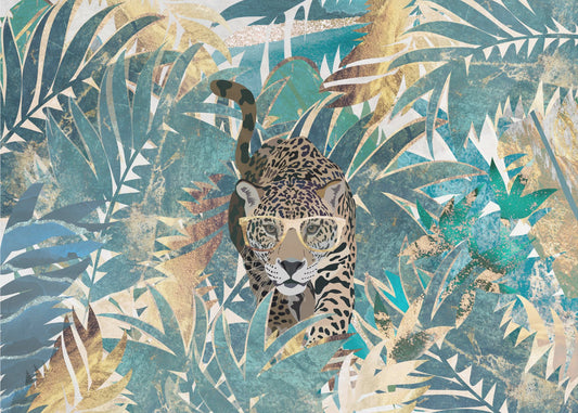 Jaguar Jungle Landscape Mural | Wallpaper