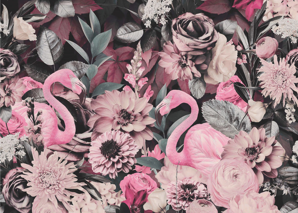 Flamingo Garden No2 | Wallpaper