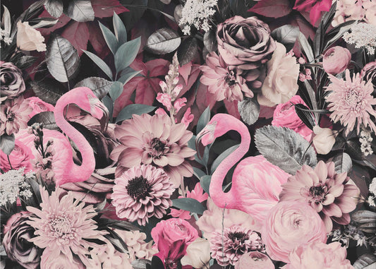 Flamingo Garden No2 | Wallpaper