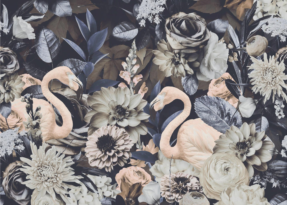 Flamingo Garden No4 | Wallpaper