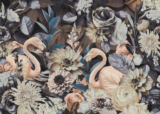 Flamingo Garden No1 | Wallpaper