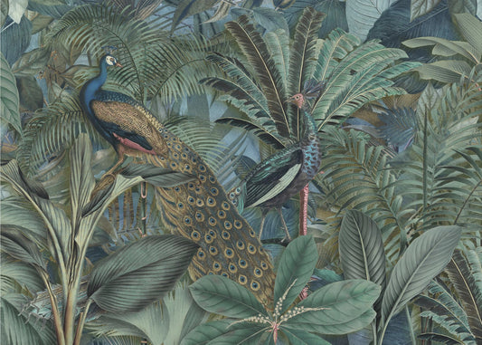 Jungle Birds Garden No2 | Wallpaper