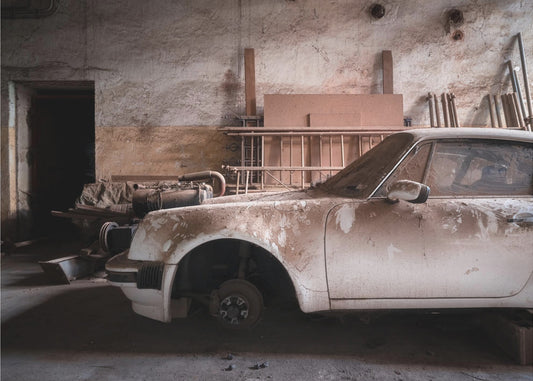 Staubiger Porsche | Leinwand-Bilder