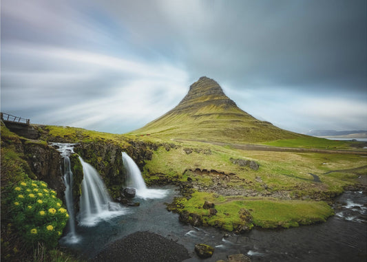 Water Fall and Mountain | Wallpaper