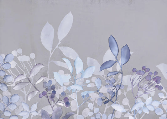 Watercolor Pastel Garden Blue | Wallpaper