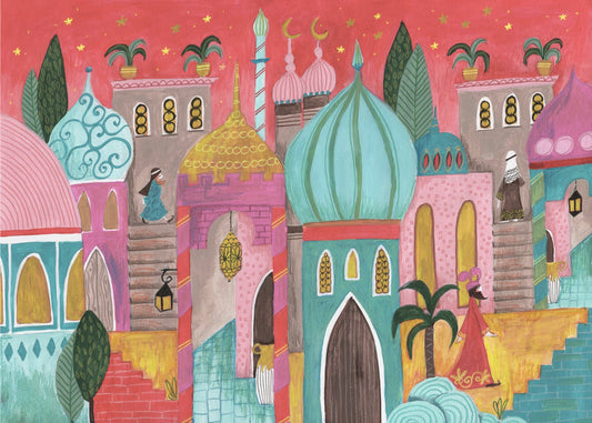 Pink Oriental city of Bethlehem | Wallpaper