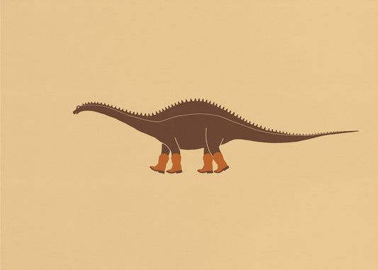 Rebbachisaurus Reba, die Cowgirl-Dinosaurier-Textur | Leinwand-Bilder