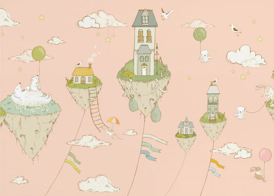Floating Islands_Peachy | Wallpaper