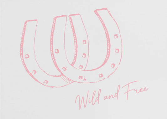 Horseshoe Wild and Free Pink | Canvas
