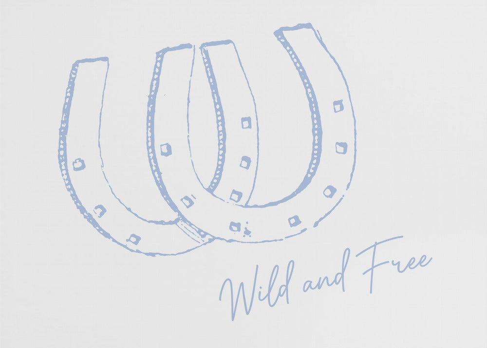 Horseshoe Wild and Free Blue | Canvas