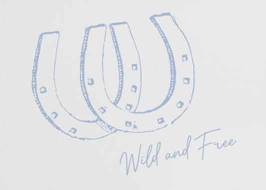 Horseshoe Wild and Free Blue | Canvas