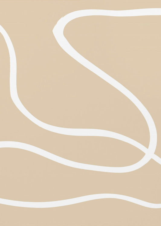 Beige Lines 01 | Poster