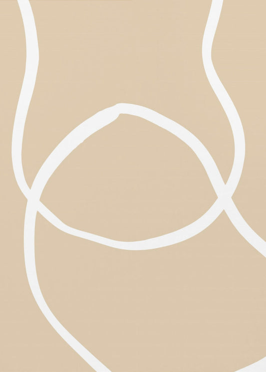 Beige Lines 04 | Poster