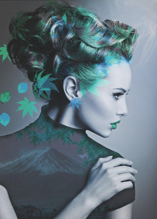 Verde con foglie | Stampe su Tela